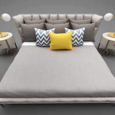 现代风格双人床