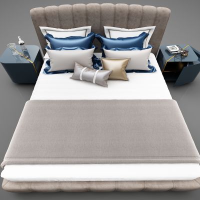 现代风格双人床