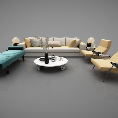 现代风格沙发3D模型