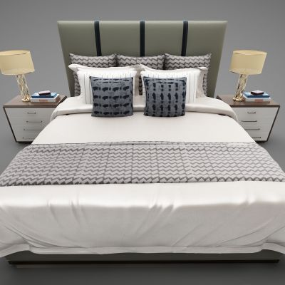 现代风格双人床