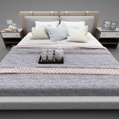 现代风格双人床