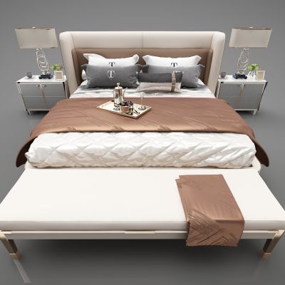 现代风格双人床