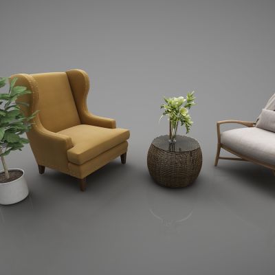 现代风格单人沙发