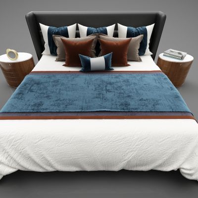 现代风格双人床