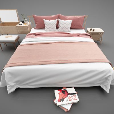 现代风格双人床