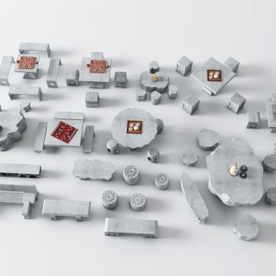 新中式石桌 户外桌