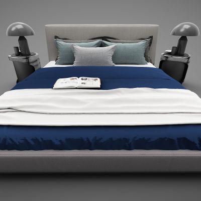 现代风格双人床