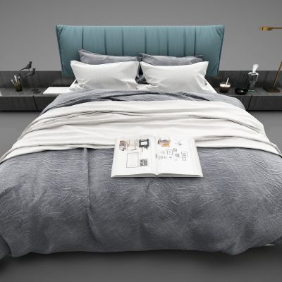 现代风格双人床