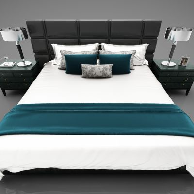 现代风格双人床