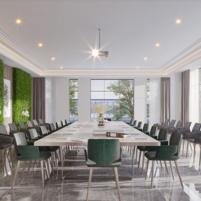 现代简约北欧轻奢风格会议室