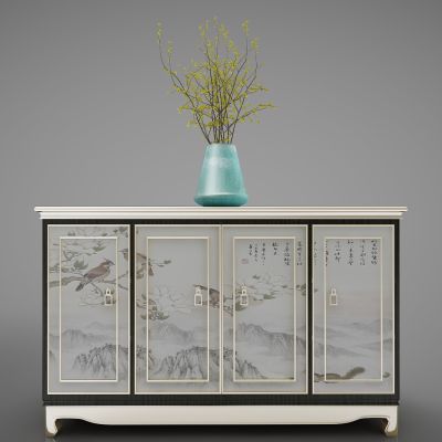 新中式风格装饰柜09(2016)