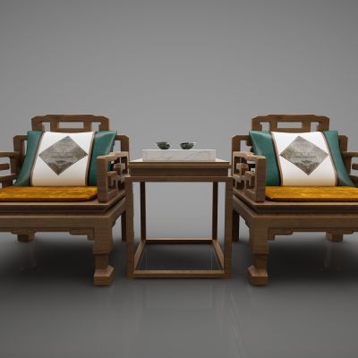 新中式风格单人沙发00001119(2016)