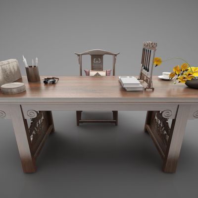 新中式风格书桌72(2016)