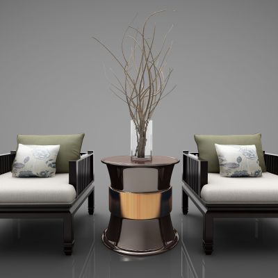 新中式风格单人沙发281(2016)