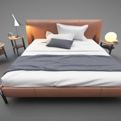 现代风格双人床