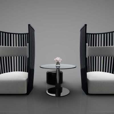 新中式风格单人沙发组合203(2016)