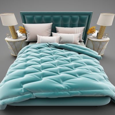 现代风格双人床