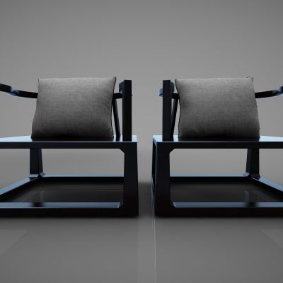 新中式风格单人沙发107(2016)