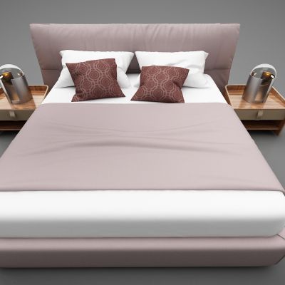 现代风格双人床