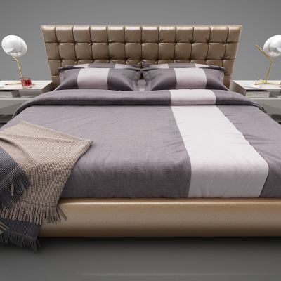 现代风格双人床