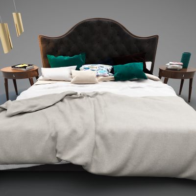 现代风格双人床