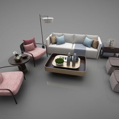 现代风格沙发3D模型