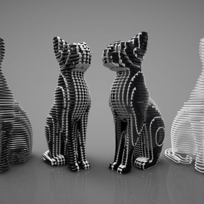 现代风格马赛克猫咪