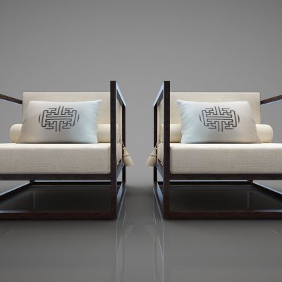 新中式风格单人沙发244(2016)