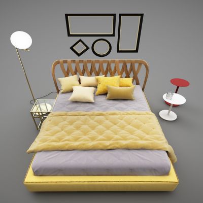 现代风格双人床