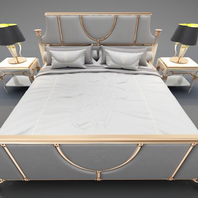 现代风格双人床