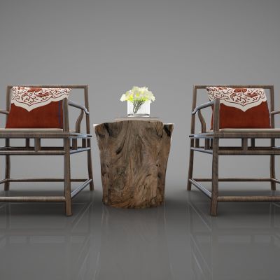 新中式风格单人沙发33(2016)