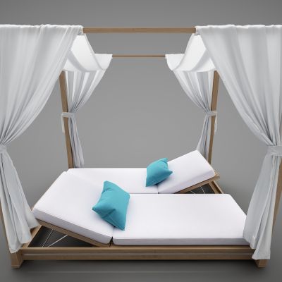 现代风格双人床