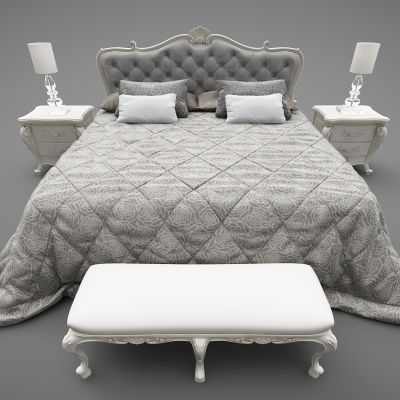 现代风格双人床