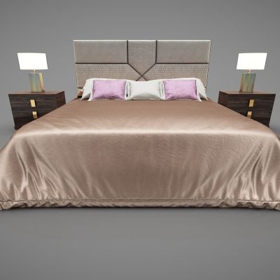 现代风格双人床