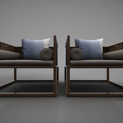 新中式风格单人沙发114(2016)