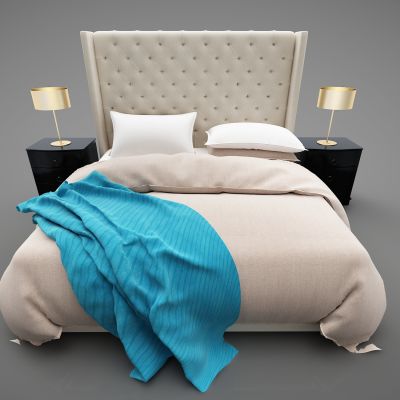 现代风格双人床