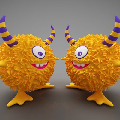 现代的风格玩具3D模型
