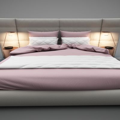 现代风格双人床