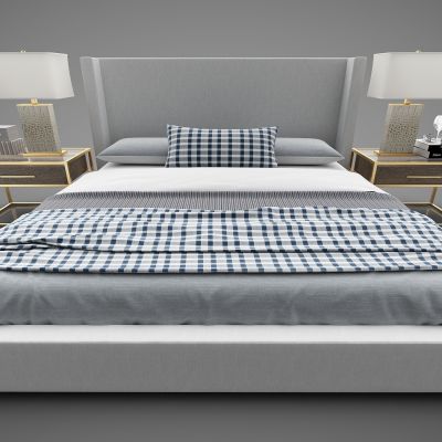 现代风格双人床