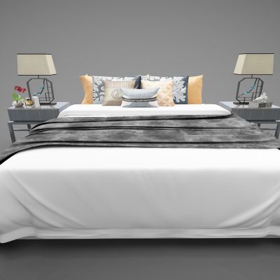 新中式风格双人床332(2016)