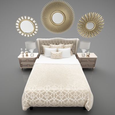 现代风格双人床