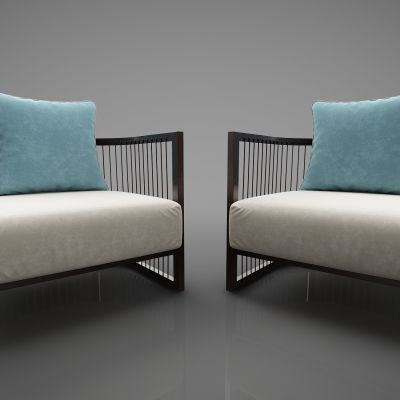 现代风格单人沙发154(2016)