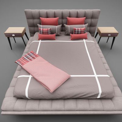 现代风格双人床