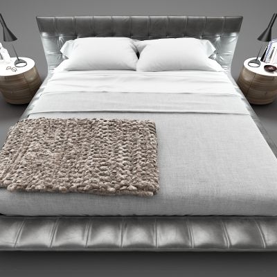 现代风格双人床