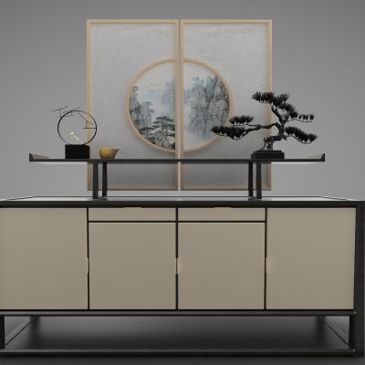 新中式风格装饰柜45(2016)