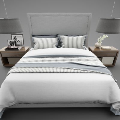 现代风格双人床