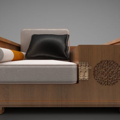 新中式风格单人沙发00001124(2016)