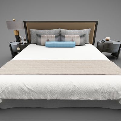 现代风格双人床