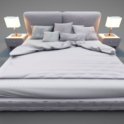 现代风格双人床