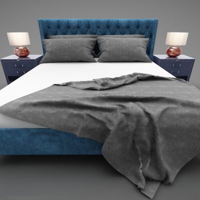 现代风格双人床